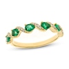 Thumbnail Image 1 of Emerald Ring 1/10 ct tw Diamonds 10K Yellow Gold