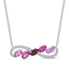 Thumbnail Image 0 of Vibrant Shades Pink & White Lab-Created Sapphire, Lab-Created Ruby Shades Necklace Sterling Silver 18"