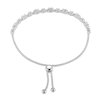 Thumbnail Image 2 of White Lab-Created Sapphire Bolo Bracelet Sterling Silver
