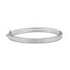 Thumbnail Image 2 of White Lab-Created Sapphire Reversible Bangle Sterling Silver