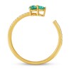 Thumbnail Image 2 of Emerald Deconstructed Ring 1/15 ct tw Diamonds 10K Yellow Gold