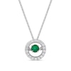 Thumbnail Image 0 of Unstoppable Love Emerald Necklace 1/4 ct tw 10K White Gold 19"