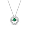 Thumbnail Image 1 of Unstoppable Love Emerald Necklace 1/4 ct tw 10K White Gold 19&quot;