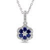 Thumbnail Image 1 of Blue/White Lab-Created Sapphire Necklace Sterling Silver 18&quot;
