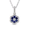 Thumbnail Image 0 of Blue/White Lab-Created Sapphire Necklace Sterling Silver 18"