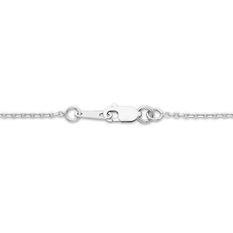 Main Image 3 of Blue/White Lab-Created Sapphire Necklace Sterling Silver 18&quot;