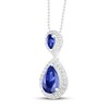 Thumbnail Image 2 of Blue/White Lab-Created Sapphire Necklace Sterling Silver 18&quot;