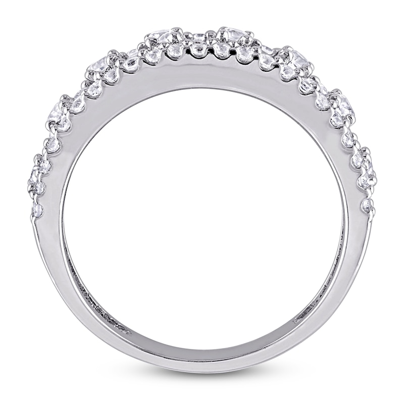 Main Image 3 of White Lab-Created Sapphire Ring Sterling Silver