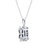 Thumbnail Image 3 of Blue/White Lab-Created Sapphire Necklace Sterling Silver 18&quot;