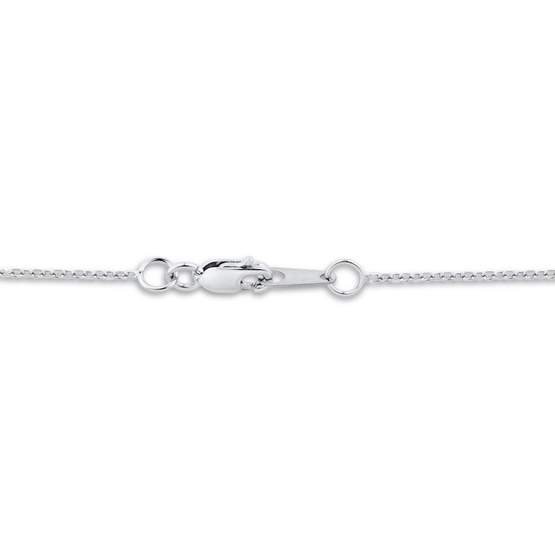 Main Image 4 of Blue/White Lab-Created Sapphire Necklace Sterling Silver 18&quot;