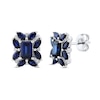 Thumbnail Image 0 of Blue/White Lab-Created Sapphire Earrings Sterling Silver