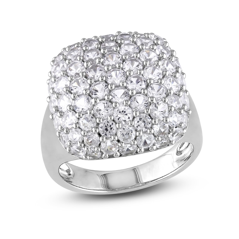 Main Image 1 of White Lab-Created Sapphire Ring Sterling Silver