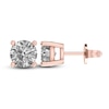 Thumbnail Image 0 of White Lab-Created Sapphire Solitaire Earrings 10K Rose Gold