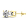 Thumbnail Image 1 of White Lab-Created Sapphire Solitaire Earrings 10K Yellow Gold