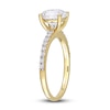 Thumbnail Image 3 of White Lab-Created Sapphire Ring 10K Yellow Gold