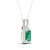 Thumbnail Image 2 of Lab-Created Emerald & White Lab-Created Sapphire Boxed Set Sterling Silver