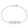 Thumbnail Image 0 of Mom Bracelet White Lab-Created Sapphire Sterling Silver 7.5"