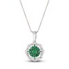 Thumbnail Image 1 of Le Vian Emerald & Diamond Necklace 1/8 ct tw Diamonds 14K Vanilla Gold 18&quot;