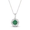 Thumbnail Image 0 of Le Vian Emerald & Diamond Necklace 1/8 ct tw Diamonds 14K Vanilla Gold 18"