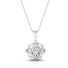 Thumbnail Image 3 of Le Vian Emerald & Diamond Necklace 1/8 ct tw Diamonds 14K Vanilla Gold 18&quot;