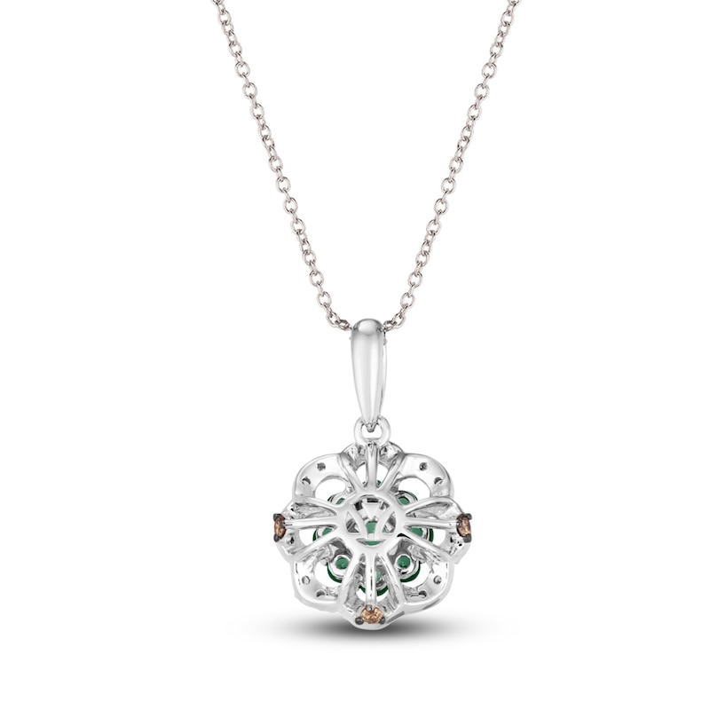 Le Vian Emerald & Diamond Necklace 1/8 ct tw Diamonds 14K Vanilla Gold 18"