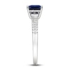 Thumbnail Image 2 of Blue Sapphire Ring 1/6 ct tw Diamonds 10K White Gold
