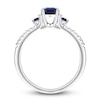 Thumbnail Image 2 of Blue Sapphire Ring 1/6 ct tw Diamonds 10K White Gold