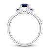 Thumbnail Image 3 of Blue Sapphire Ring 1/6 ct tw Diamonds 10K White Gold