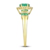 Thumbnail Image 2 of Emerald Ring 1/10 ct tw Diamonds 10K Yellow Gold