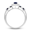 Thumbnail Image 3 of Blue Sapphire Ring 1/10 ct tw Diamonds 10K White Gold