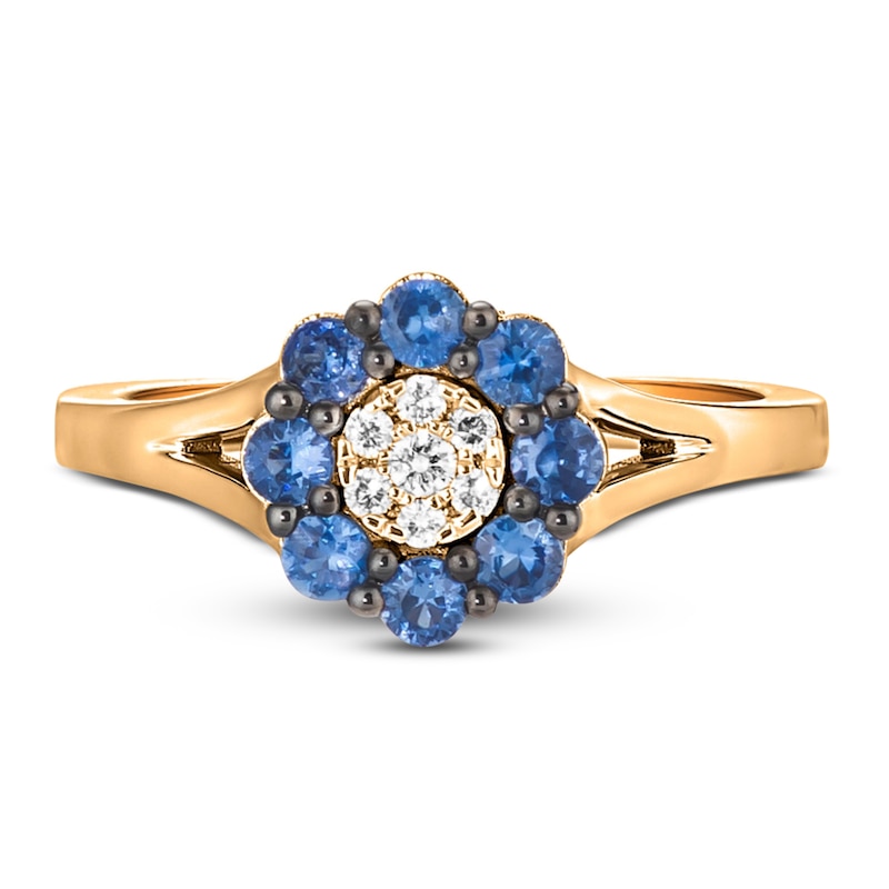Main Image 2 of Le Vian Diamond & Sapphire Ring 1/20 ct tw Diamonds 14K Strawberry Gold