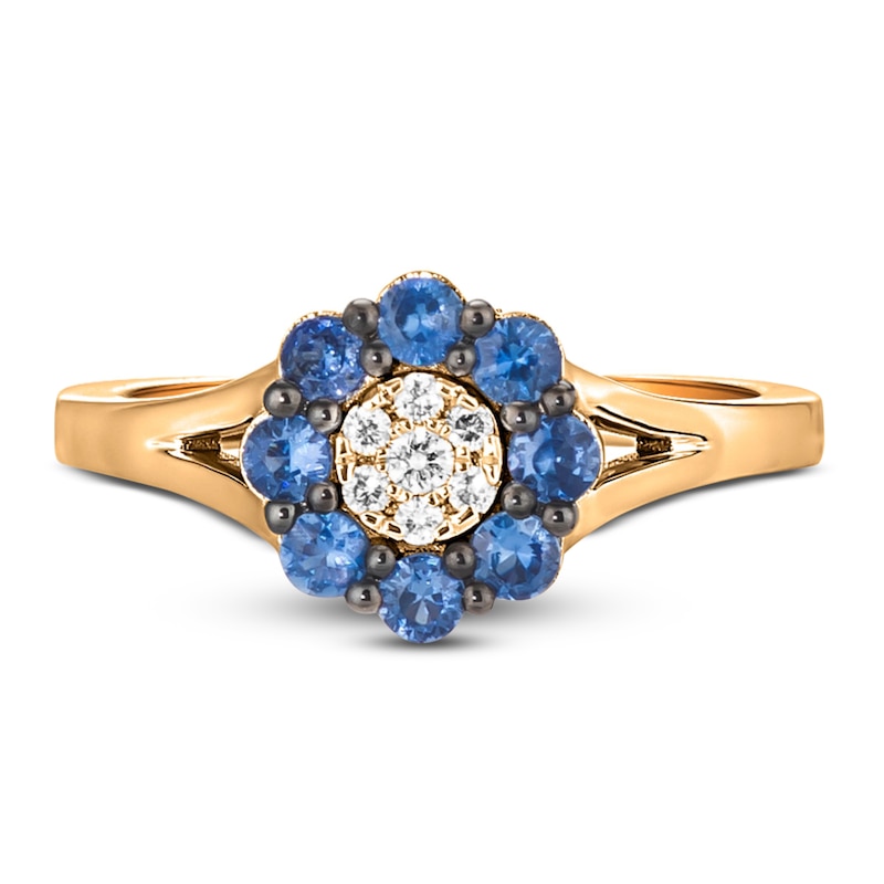 Le Vian Diamond & Sapphire Ring 1/20 ct tw Diamonds 14K Strawberry Gold