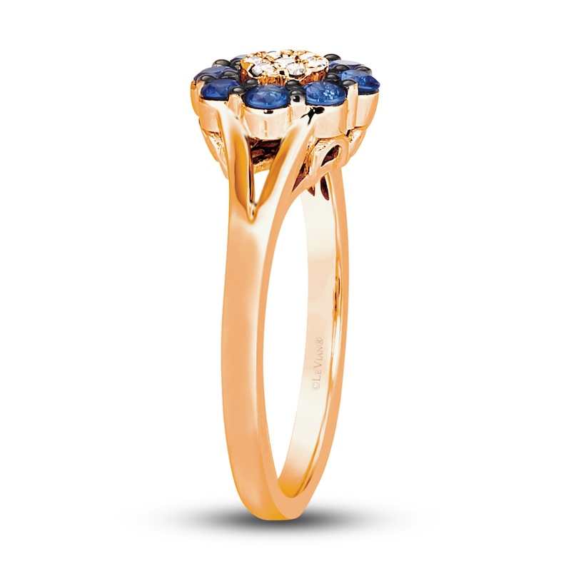 Le Vian Diamond & Sapphire Ring 1/20 ct tw Diamonds 14K Strawberry Gold