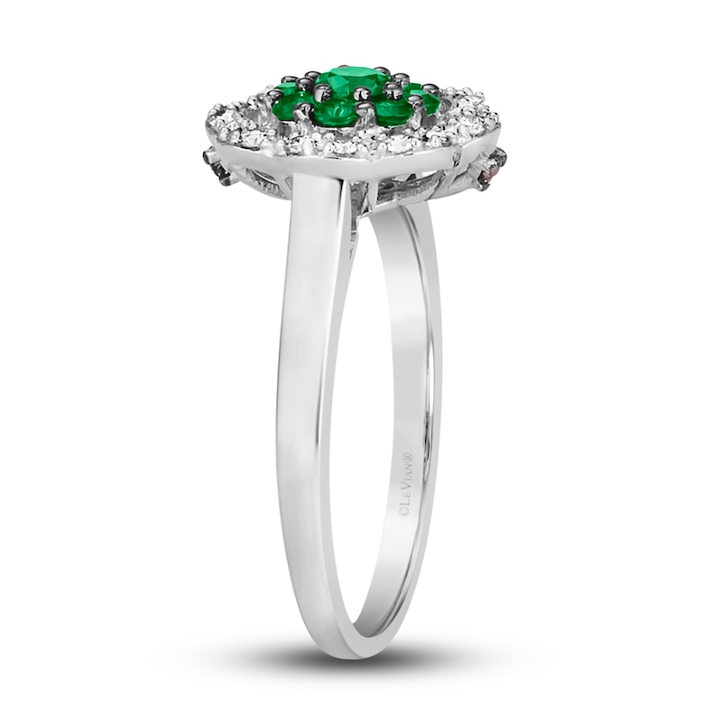 Le Vian Emerald & Diamond Ring 1/10 ct tw Diamonds 14K Vanilla Gold