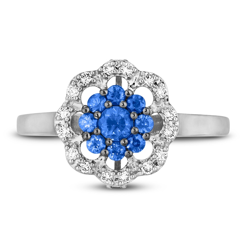 Le Vian Sapphire & Diamond Ring 1/10 ct tw Diamonds 14K Vanilla Gold
