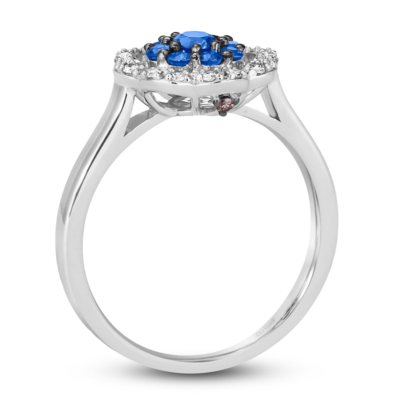 Main Image 3 of Le Vian Sapphire & Diamond Ring 1/10 ct tw Diamonds 14K Vanilla Gold