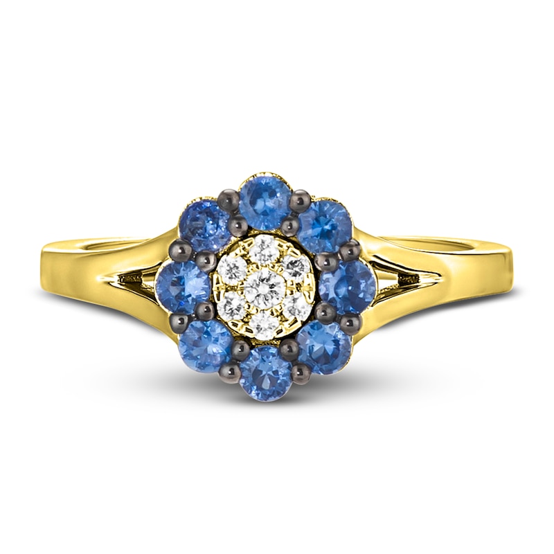 Main Image 2 of Le Vian Diamond & Sapphire Ring 1/20 ct tw Diamonds 14K Honey Gold