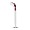 Thumbnail Image 2 of Lab-Created Ruby Chevron Ring Sterling Silver