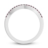 Thumbnail Image 3 of Lab-Created Ruby Chevron Ring Sterling Silver