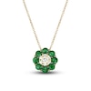 Le Vian Diamond & Emerald Necklace 1/15 ct tw Diamonds 14K Honey Gold