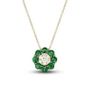 Thumbnail Image 0 of Le Vian Diamond & Emerald Necklace 1/15 ct tw Diamonds 14K Honey Gold