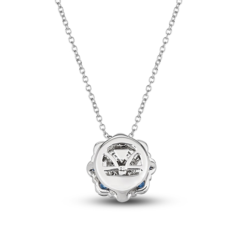 Main Image 3 of Le Vian Diamond & Sapphire Necklace 1/15 ct tw Diamonds 14K Vanilla Gold