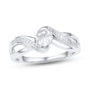 Thumbnail Image 1 of White Lab-Created Sapphire Ring Sterling Silver