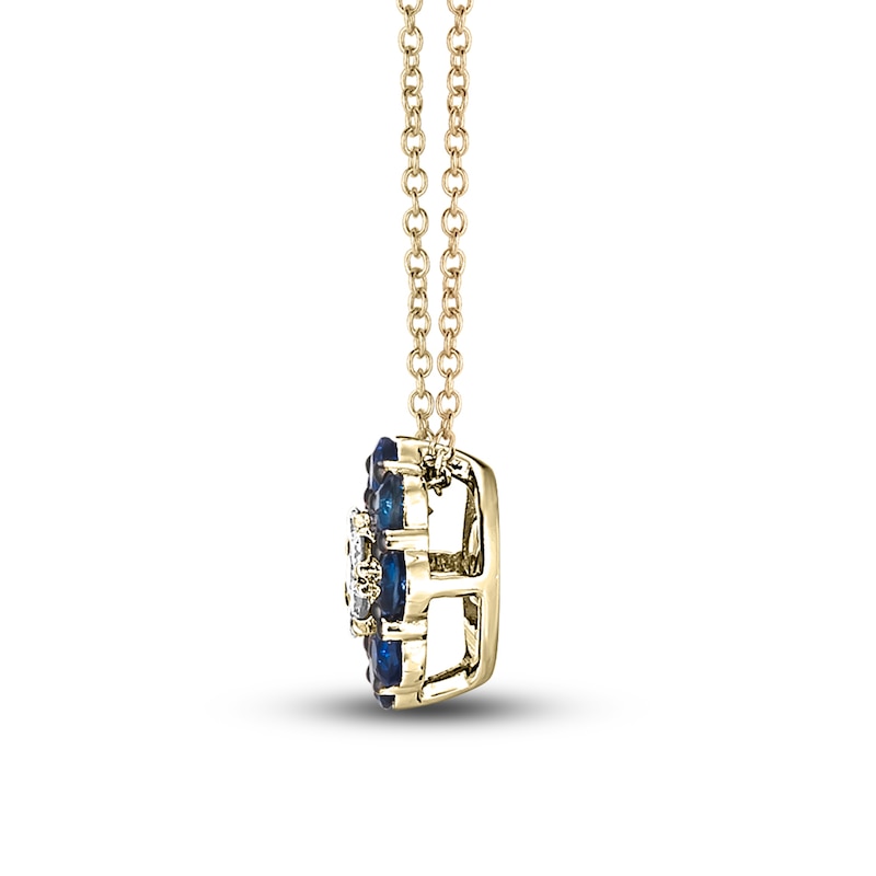 Main Image 2 of Le Vian Diamond & Sapphire Necklace 1/15 ct tw Diamonds 14K Honey Gold