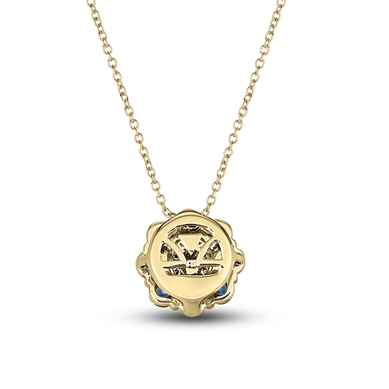 Main Image 3 of Le Vian Diamond & Sapphire Necklace 1/15 ct tw Diamonds 14K Honey Gold