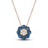 Thumbnail Image 1 of Le Vian Diamond & Sapphire Necklace 1/15 ct tw Diamonds 14K Strawberry Gold