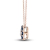 Thumbnail Image 2 of Le Vian Diamond & Sapphire Necklace 1/15 ct tw Diamonds 14K Strawberry Gold