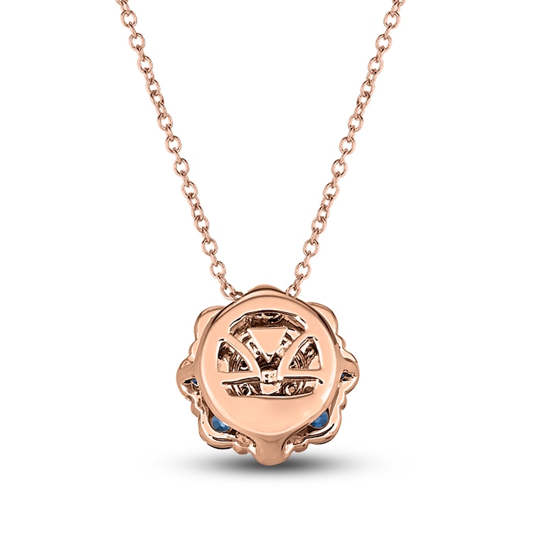 Main Image 3 of Le Vian Diamond & Sapphire Necklace 1/15 ct tw Diamonds 14K Strawberry Gold