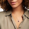 Thumbnail Image 2 of Lab-Created Ruby & White Lab-Created Sapphire Necklace Sterling Silver 18&quot;