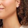 Thumbnail Image 2 of White Lab-Created Sapphire Stud Earrings Sterling Silver